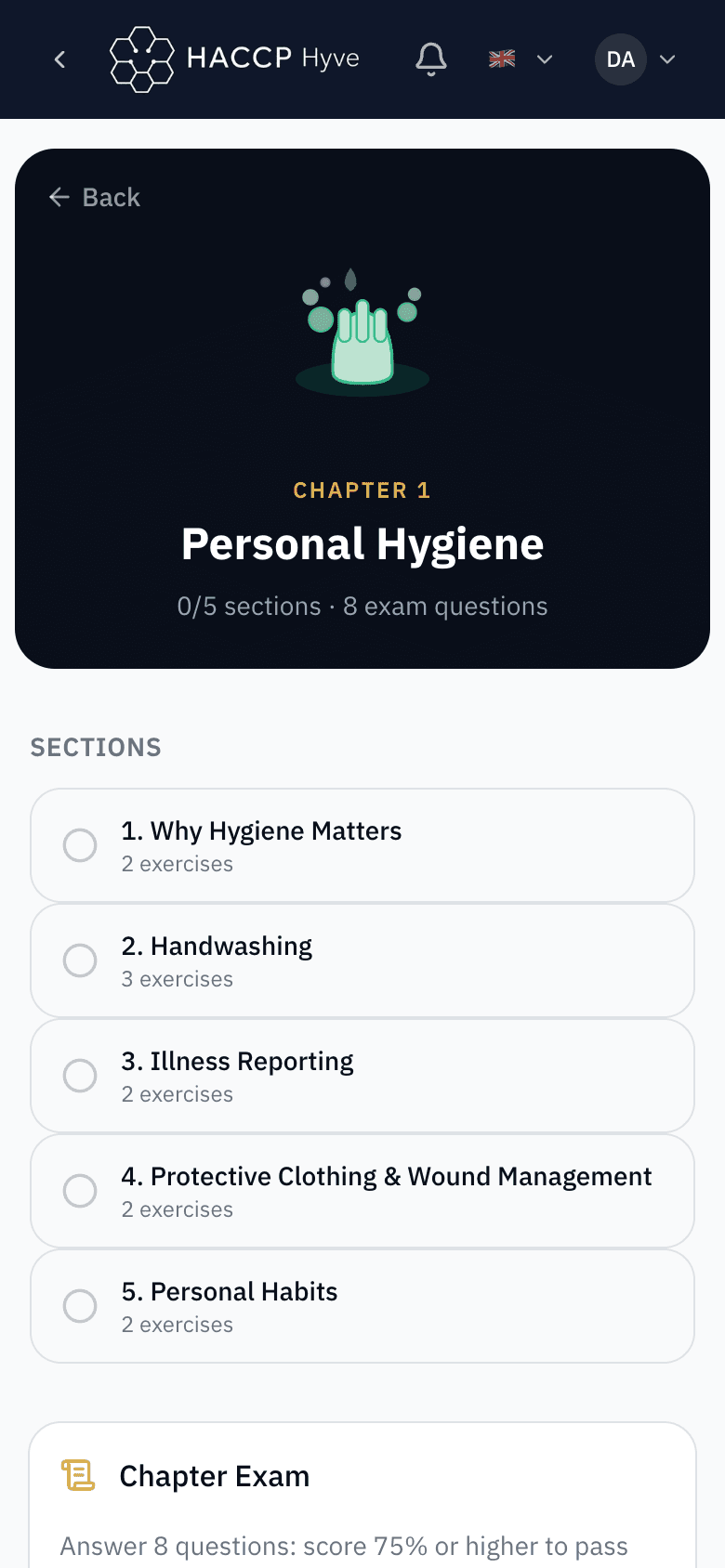 A HACCP training chapter